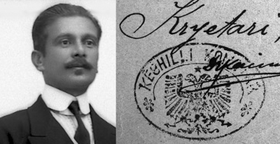 Kryetari i Këshillit Kombëtar, Dhimitër Kacimbra dhe vula e parë e institucionit