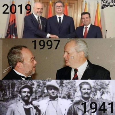 FOTO/ E majta shqiptare dhe &#039;dashuria&#039; e madhe për Jugosllavinë (Serbinë)