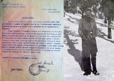 Vendimi i ekzekutimit dhe foto e Dushan Mugoshës në vitin 1943