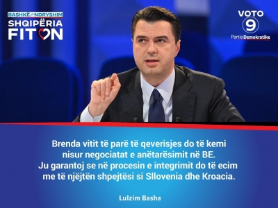 Basha: Kërkoj përgjegjësinë për të çuar vendin drejt BE-së. Shqipëria ka qenë më mirë se këto 8 vite