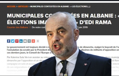 Courrier des Balkans: &#039;Zgjedhjet imagjinare të Ramës&#039;