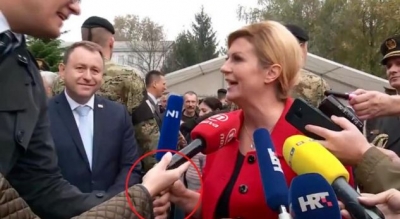 Gazetari insiston në marrjen e përgjigjes, reagimi i presidentes kroate është epik!