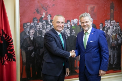 Presidenti Meta pret në një takim ambasadorin e Austrisë, Johann Sattler