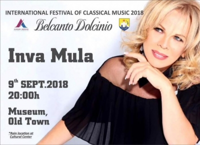 Inva Mula, pjesë e festivalit “Belcanto Dolcinio” në Ulqin