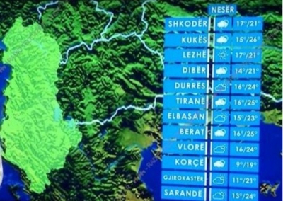 E hënë 11 mars 2019, moti në Shqipëri dhe Kosovë