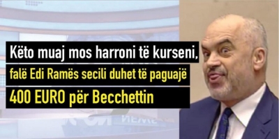 Tirana mbushet me postera:Kurseni se secili do paguajë 400 euro për Beketin