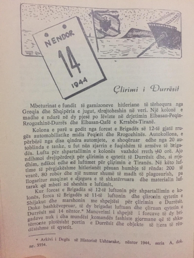 14 nëntor 1944, “çlirimi” i Durrësit nga Peqini