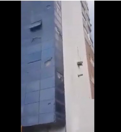 Video/ Tërmeti çan muret dhe thyen xhamat e pallati 24-katësh në Durrës
