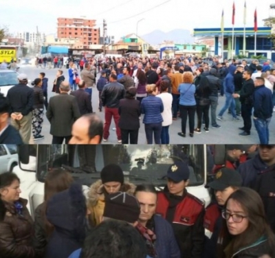 Banorët përplasen me policinë, tentohet heqja e neoneve