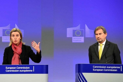 Hahn dhe Mogherini: Mbështesim të drejtën e shqiptarëve për protestuar