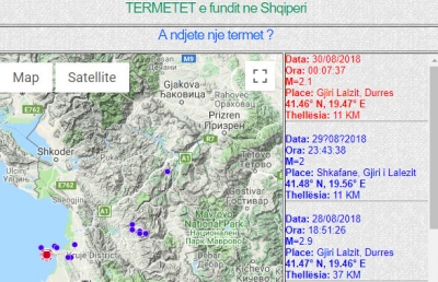 Tërmet tjetër lëkund Shqipërinë, ja epiqendra dhe sa ballë ishte