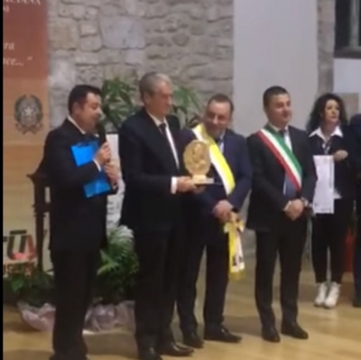 Pritja madhështore dhe çmimi ndërkombëtar &#039;Bonifacio VIII&#039;/ Berisha: Mirënjohje popullit mik italian
