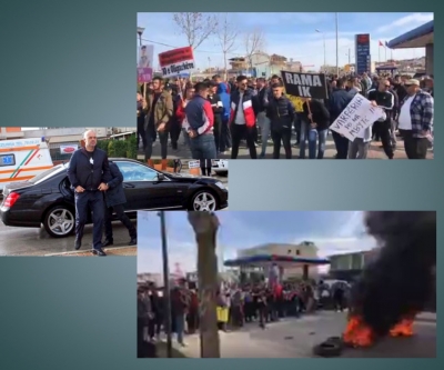 VIDEO/ Rama pritet me protesta në Roskovec, qytetarët nuk e lënë të hyjë në qytet