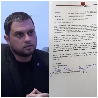 Kreu i FRPD Sarandë dhe anëtari i Këshillit Kombëtar, Jolio Dine refuzon KQZ për mandatin e deputetit