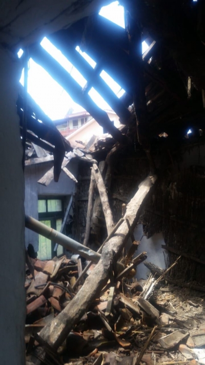 Dëmet e shkaktuara nga tërmeti në Elbasan (foto)