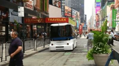 VIDEO/ I pari autobus pa shofer bën xhiron e parë në New York