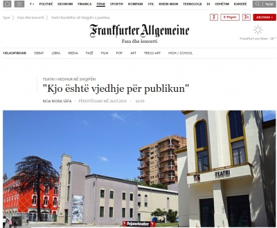 ‘Kjo është vjedhje’: Frankfurter Allgemeiner shkruan për Teatrin Kombëtar
