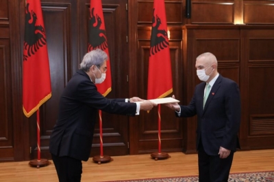 Vjen ambasadori i ri japonez në Shqipëri, Presidenti Meta i pranon Letrat Kredenciale