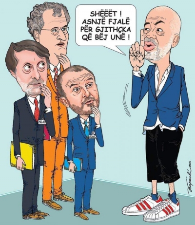 KARIKATURA/ &#039;Asnjë fjalë për gjithçka bëj unë&#039;, Rama &#039;urdhëron&#039; ambasadorët