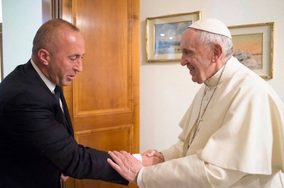 Papa Françesku priti kryeministrin e Kosovës, Ramush Haradinaj