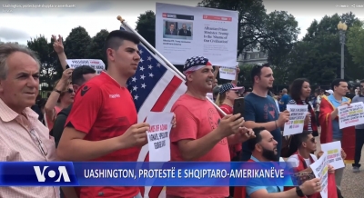 Zëri i Amerikës jehonë protestës/ Shqiptarët mblidhen para zyrës së Trump kundër Ramës dhe Soros