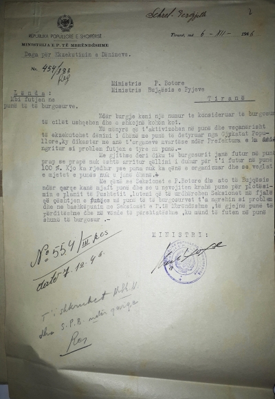 1946/Letra e Koçi Xoxes: T’i shfrytëzojmë në punë 100% të dënuarit