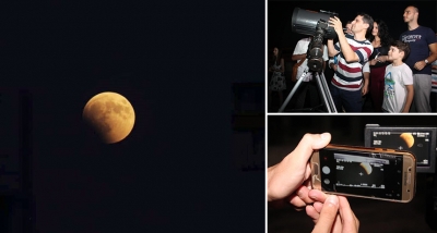 Kryeqytetasit dokumentojnë eklipsin me teleskop dhe celular para hënës së përgjakur