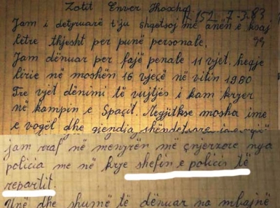 1983/Letra drejtuar Enver Hoxhës nga Qafë Bari: Ja si na rreh e torturon Edmond Caja në kampin e shfarosjes