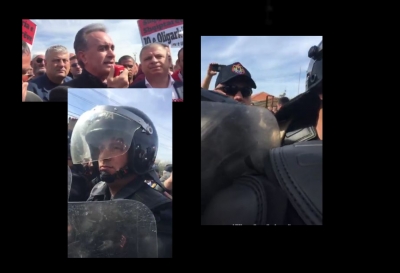 Me skafandëra dhe armatime të rënda, policia e mbron Ramën nga protesta në Fier