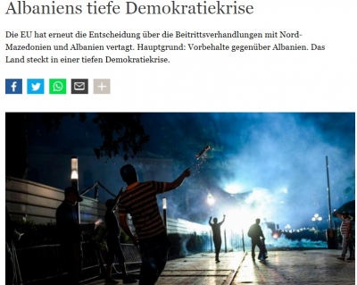 Deutsche Welle gjermanisht e quan krizë në drejtësi &quot;reformën në drejtësi&quot;