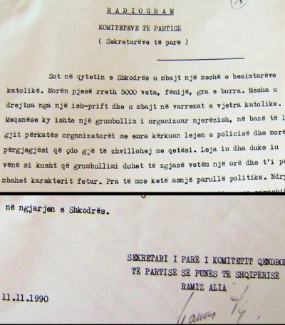 1990/R.Alia: Duhet militantizëm dhe propagandë ateiste