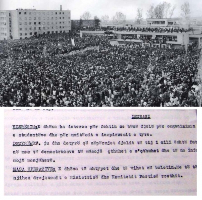 1990/“Letrari” i Lidhjes së Shkrimtarëve në spiunim të dyfishtë në qytetin “Studenti”